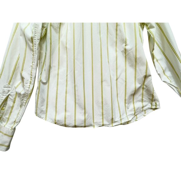 Abercrombie & Fitch Mens Striped Long Sleeve Button-Up Shirt M Muscle Fit White - Picture 12 of 15